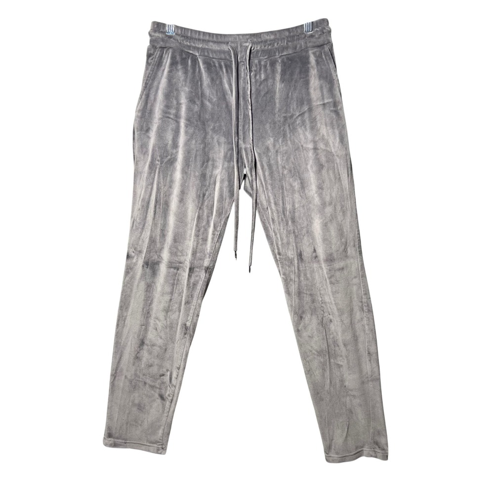 Free Press Velour Lounge Pants Joggers‎ Gray Size Medium Drawstring Casual